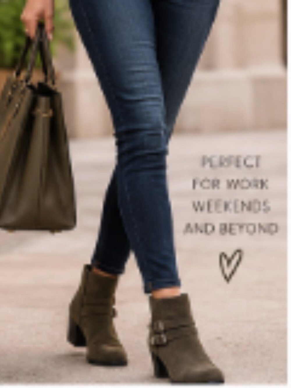 Rialto Olive Double-Buckle Ankle Boots
